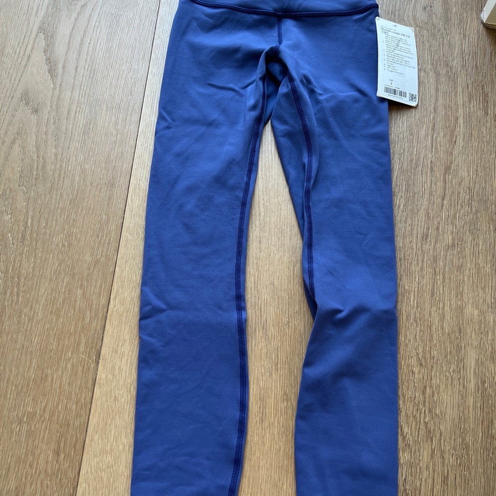 Nwt Lululemon Wunder Under 2 25” Gatsby Blue